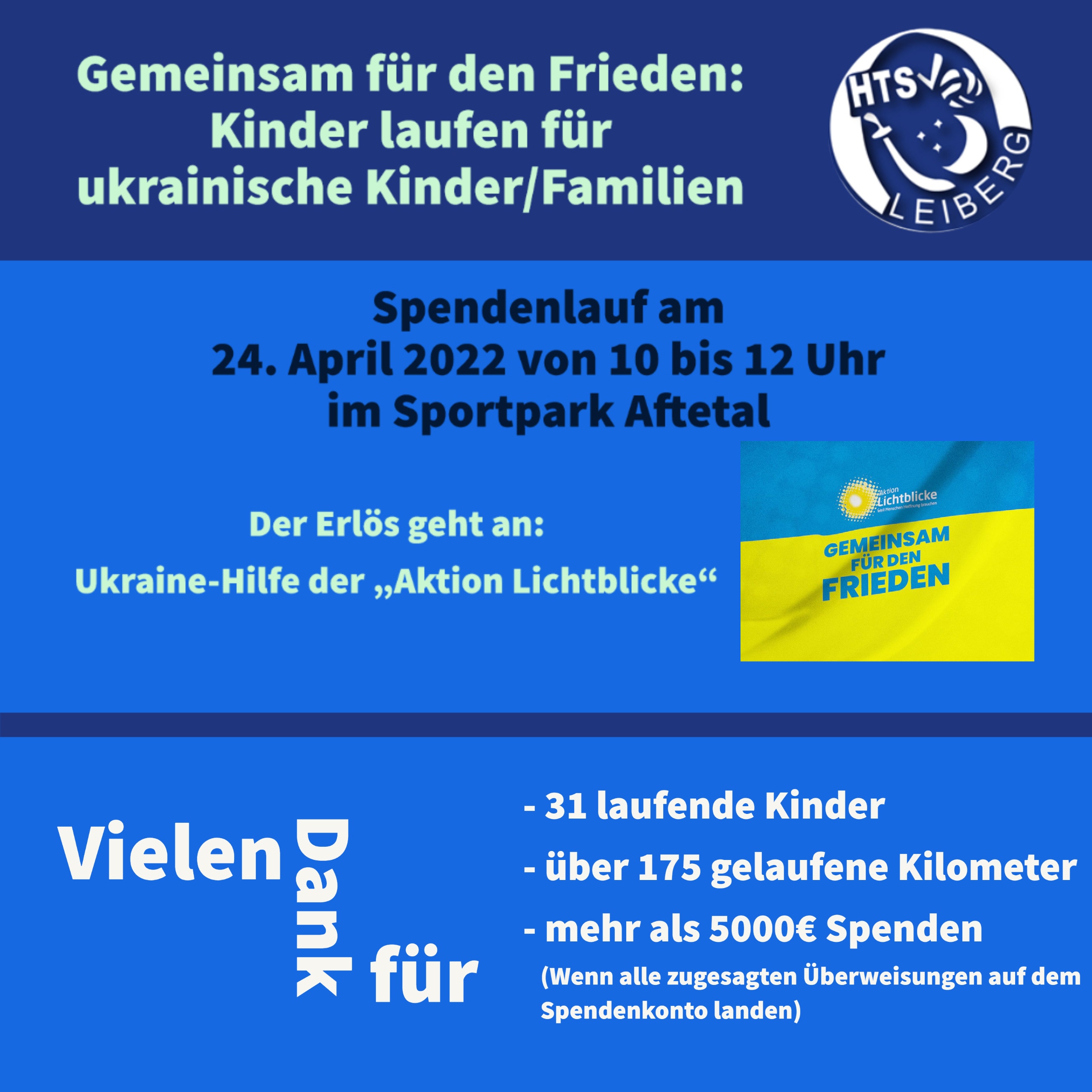 Danke vom Spendenlauf